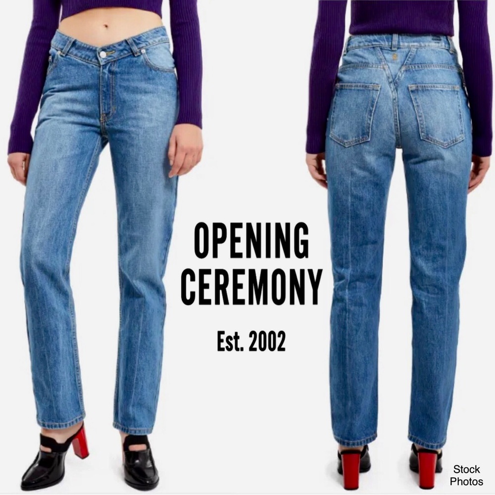 Opening Ceremony Blue Straight-Leg Jeans